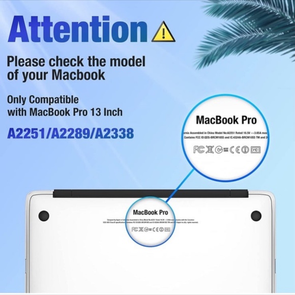 MoKo Case Compatible with MacBook Pro 13 inch 2022 2021 2020 Bundle - Picture 4 of 9